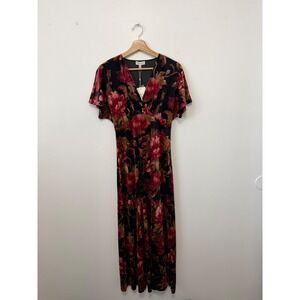 Super Natural by Secret Mission Night Floral Velvet Dress Floral SIZE XS  NWT